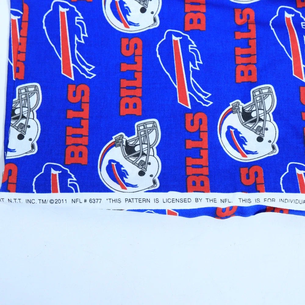 BUFFALO BILLS NFL DESIGN 100% COTTON 58x67 PIECE BLUE BRAND NEW